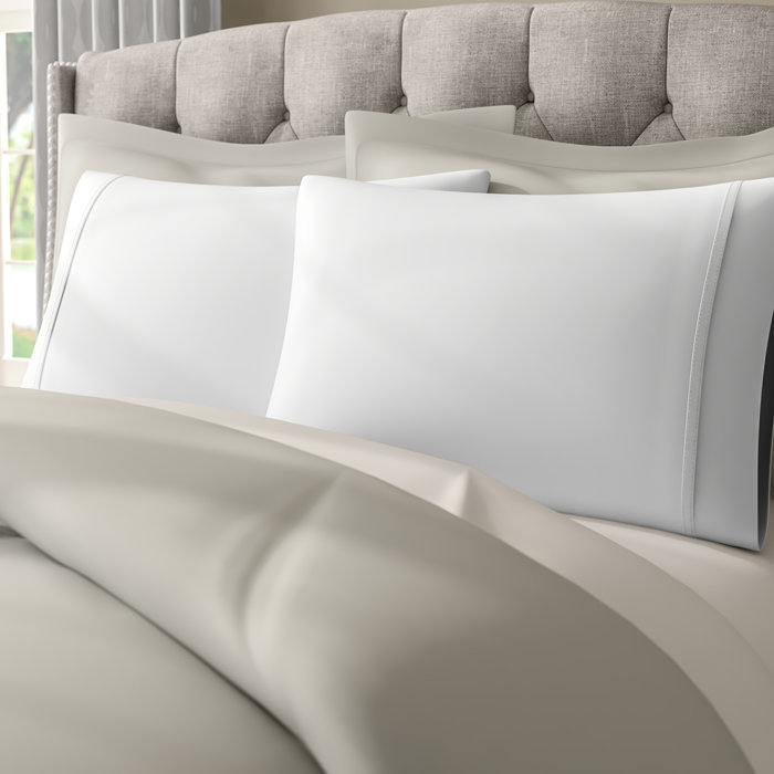 The Twillery Co Enrico Cotton 1000 Thread Count Solid Pillow Case