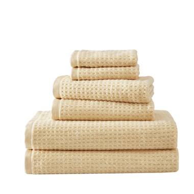 8 Piece Vera Wang Geo Stitch Cotton Bathroom Towel Set White Arg NWT OEKO-TEX 