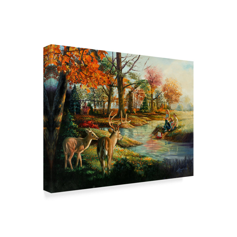 Trademark Art Dream Home Deer Acrylic Painting Print On Wrapped
