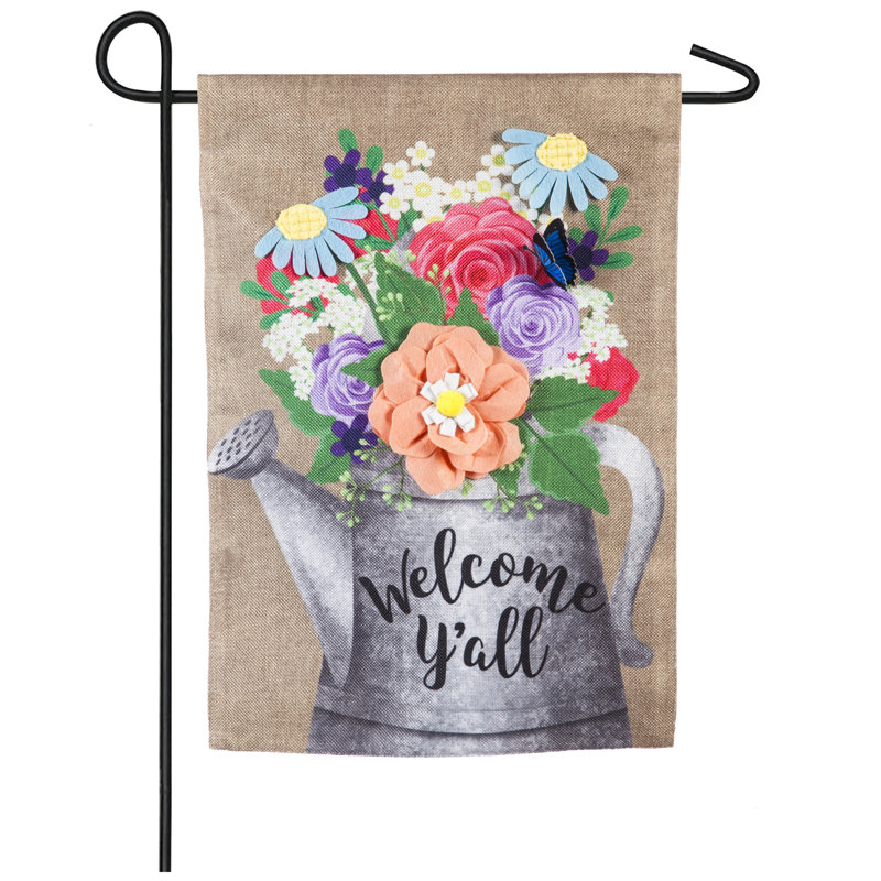 Evergreen Flag & Garden Welcome Y'all Watering Can 2-Sided ...
