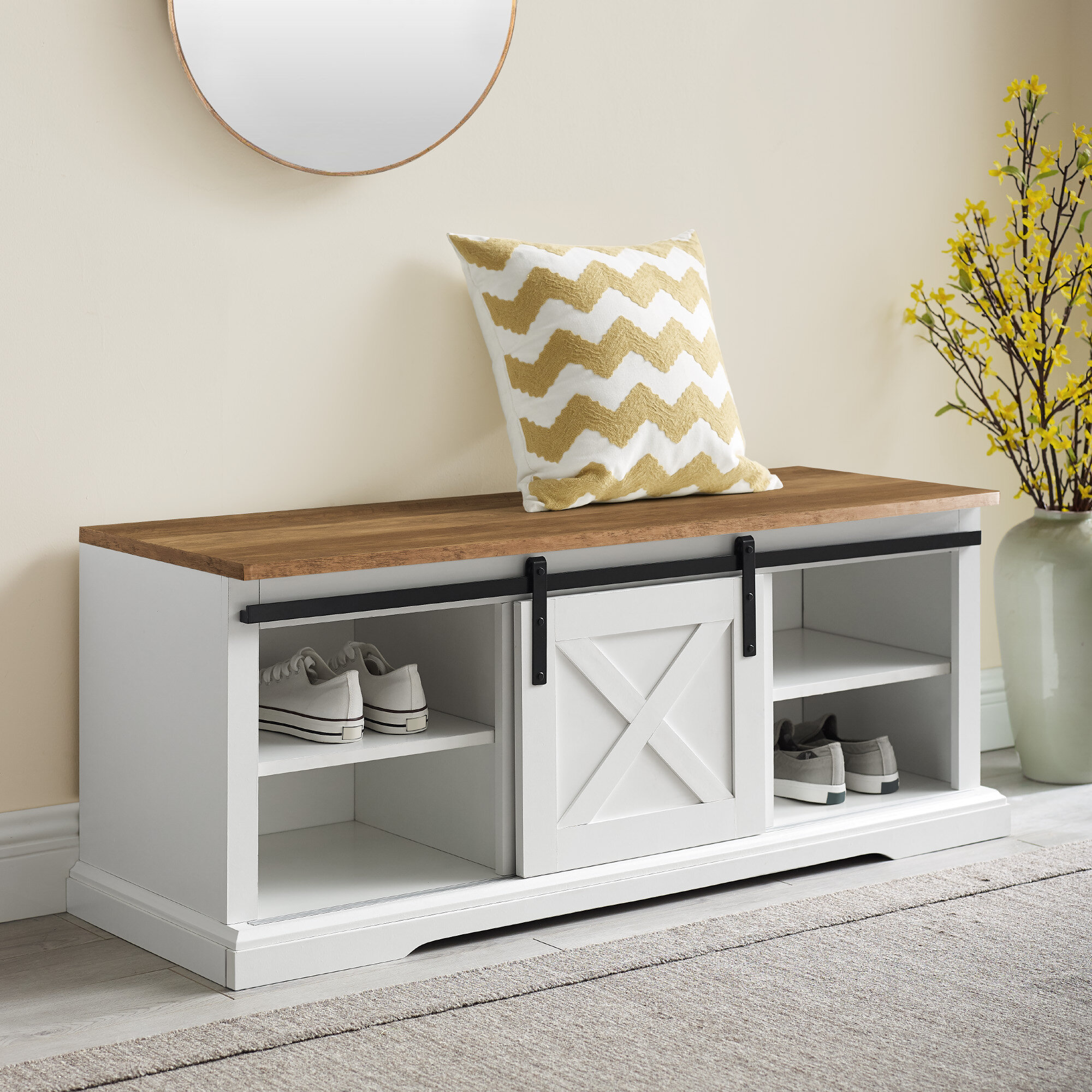 Country Farmhouse Storage Benches You Ll Love In 2021 Wayfair