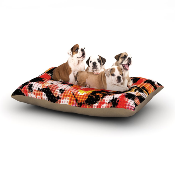 East Urban Home Matthias Hennig Camouflage Grid Dog Pillow With