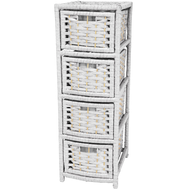 Slate 4 Drawer Storage Chest Finish: White