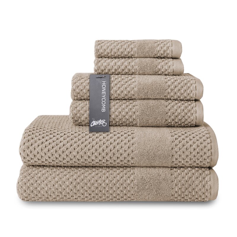 Chortex Honeycomb 6 Piece Turkish Cotton Towel Set & Reviews | Wayfair