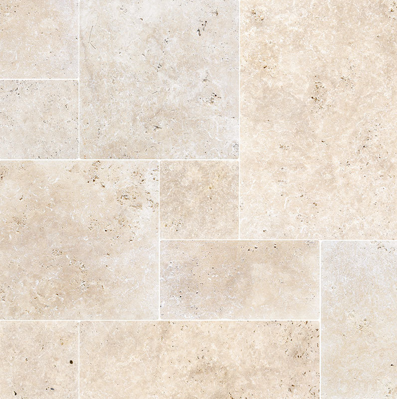 Parvatile Ivory French Pattern Tumbled 16 X 24 Travertine Random Mosaic Wall Floor Tile Wayfair