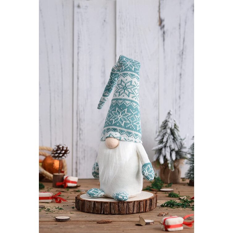 Handmade Christmas Plush Gnomes Home Tomte Gnome for All Seasons Swedish Dwarf Figurine Coffee Corner Decorations 19 Inches Blue