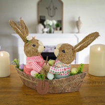 Perfect for Your Easter Decor The Cutest Large Vintage Hand Painted Ceramic Easter Bunny Rabbit in His Tie and Jacket