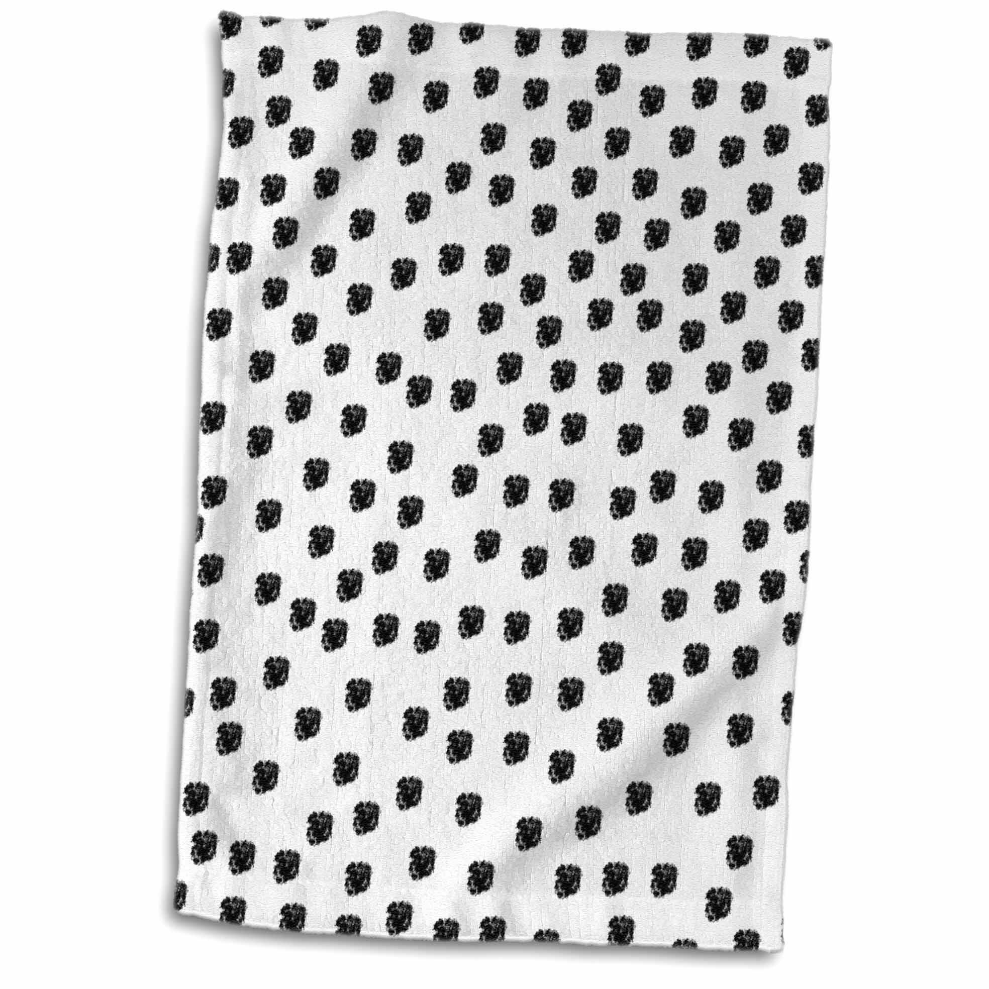 black and white print towels