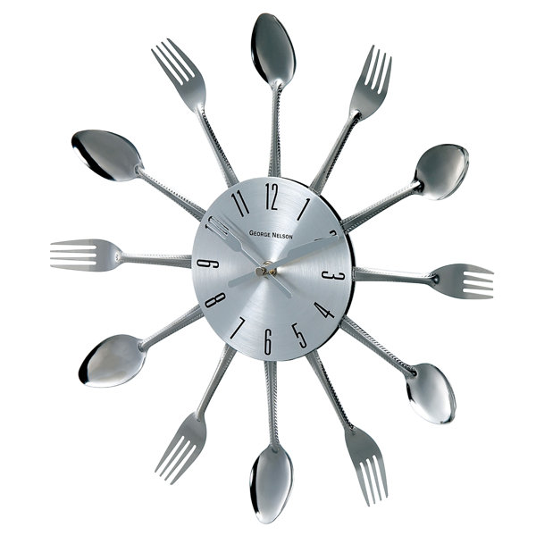 Kitchen Utensil Clock Wayfair
