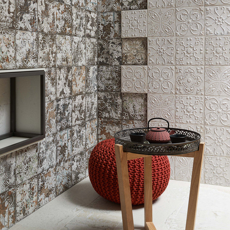Elitetile Aevit 7 88 X Ceramic Field Tile In Dark Ornato Aevit 7 88 X Ceramic Field Tile In Dark Ornato