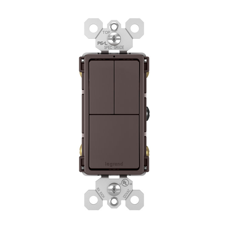 Legrand 15-Amp Single Pole and 3-Way Rocker Light Switch ...