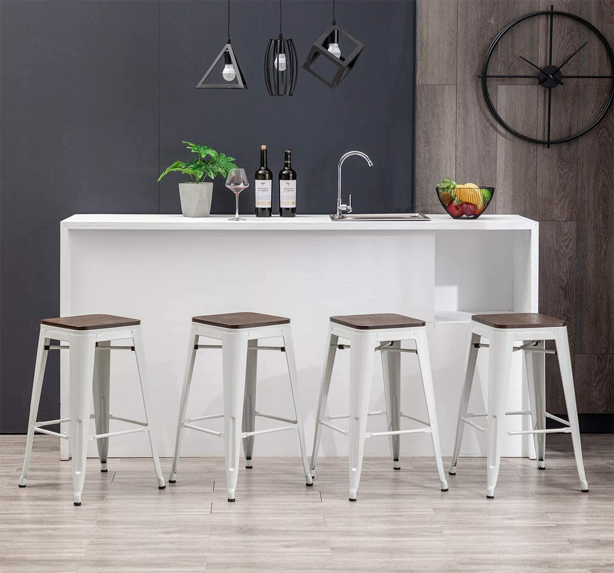 rhodes metal wood barstool