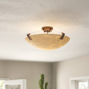 Astoria Grand Connan 2 Light 12 Unique Statement Geometric Flush Mount Wayfair