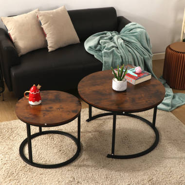 enrique extendable frame 2 nesting coffee tables