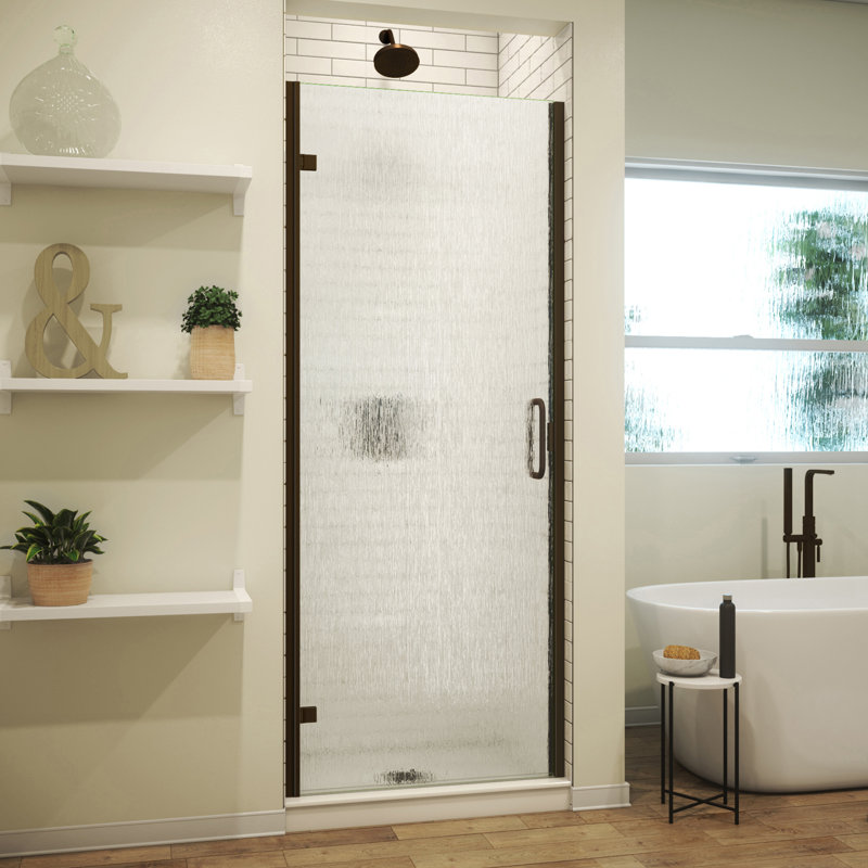 Arizona Shower Door Mp Swinging 30 X 67 Hinged Semi Frameless Shower Door Wayfair