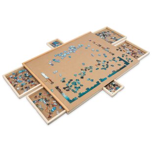 NEW Puzzle Table Case 1500 Pieces Jigsaw Board Portable Transport Storage Box 