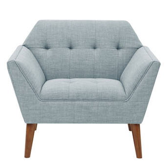 baby blue armchair