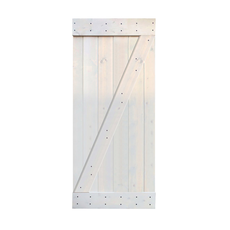 Wellhome Paneled Wood Painted Z Series Diy Sliding Barn Door Without Installation Hardware Kit