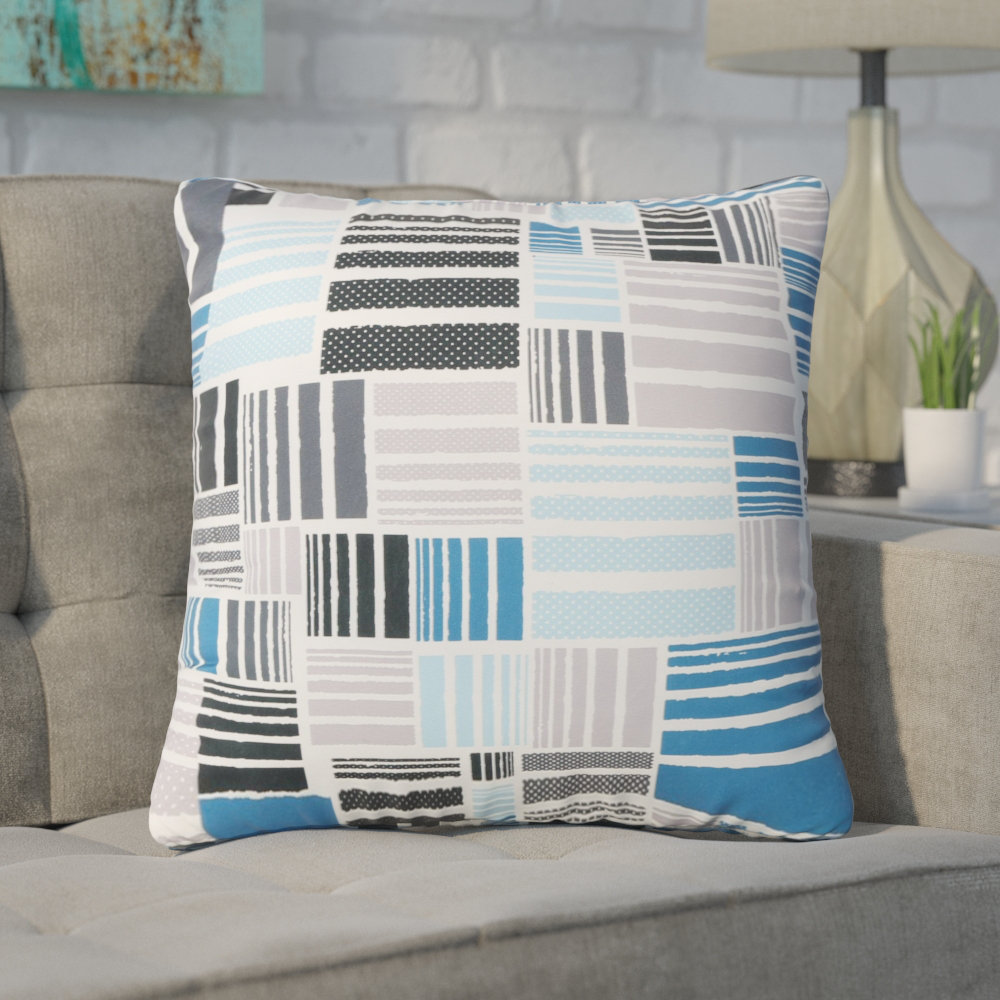 Wrought Studio Swilley Patterned Square Indoor Outdoor Throw Pillow Wayfair