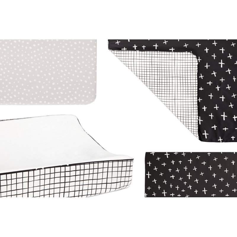 monochrome crib bedding