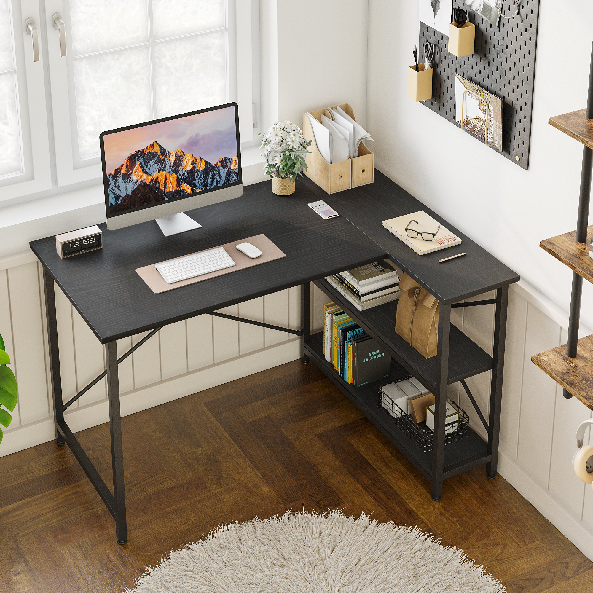 17 Stories Fortunato Reversible LShape Desk & Reviews Wayfair