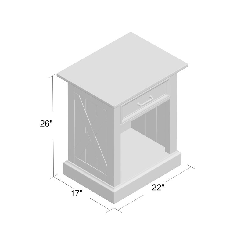 Laurel Foundry Modern Farmhouse Moravia 1 Drawer Nightstand In Off White Reviews Wayfair