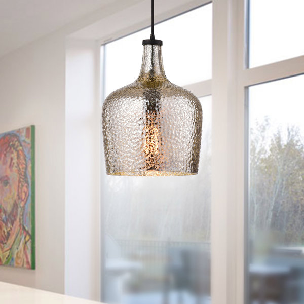 hammered glass ceiling light