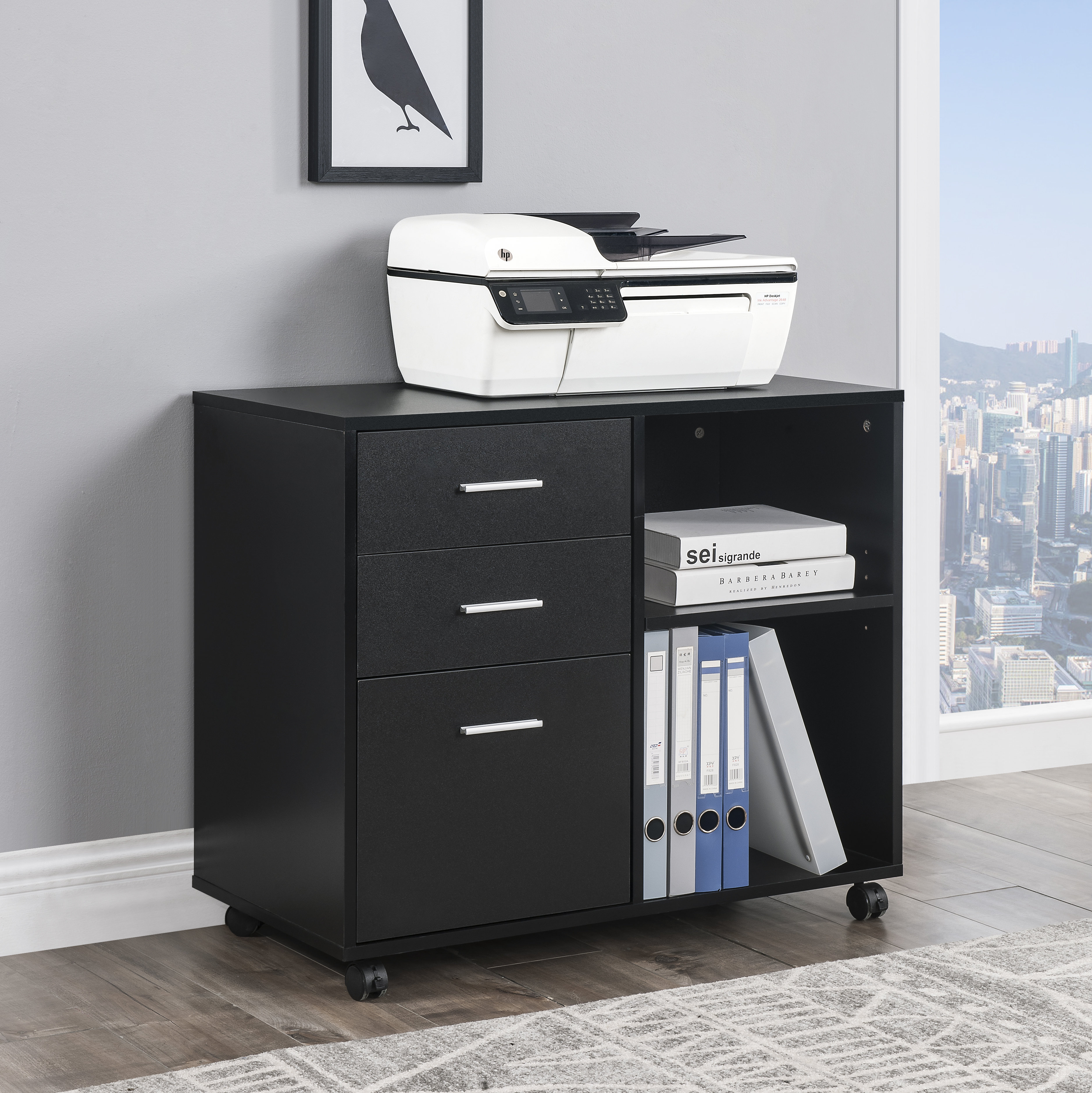 17 Stories Mcquay Home Office 3 Drawer Mobile Lateral Filing 3 Drawer Mobile Lateral Filing