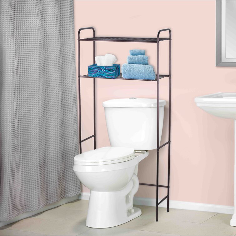 Home Basics NEW Over the Toilet White 2 Shelf Bathroom Space Saver SS01532 