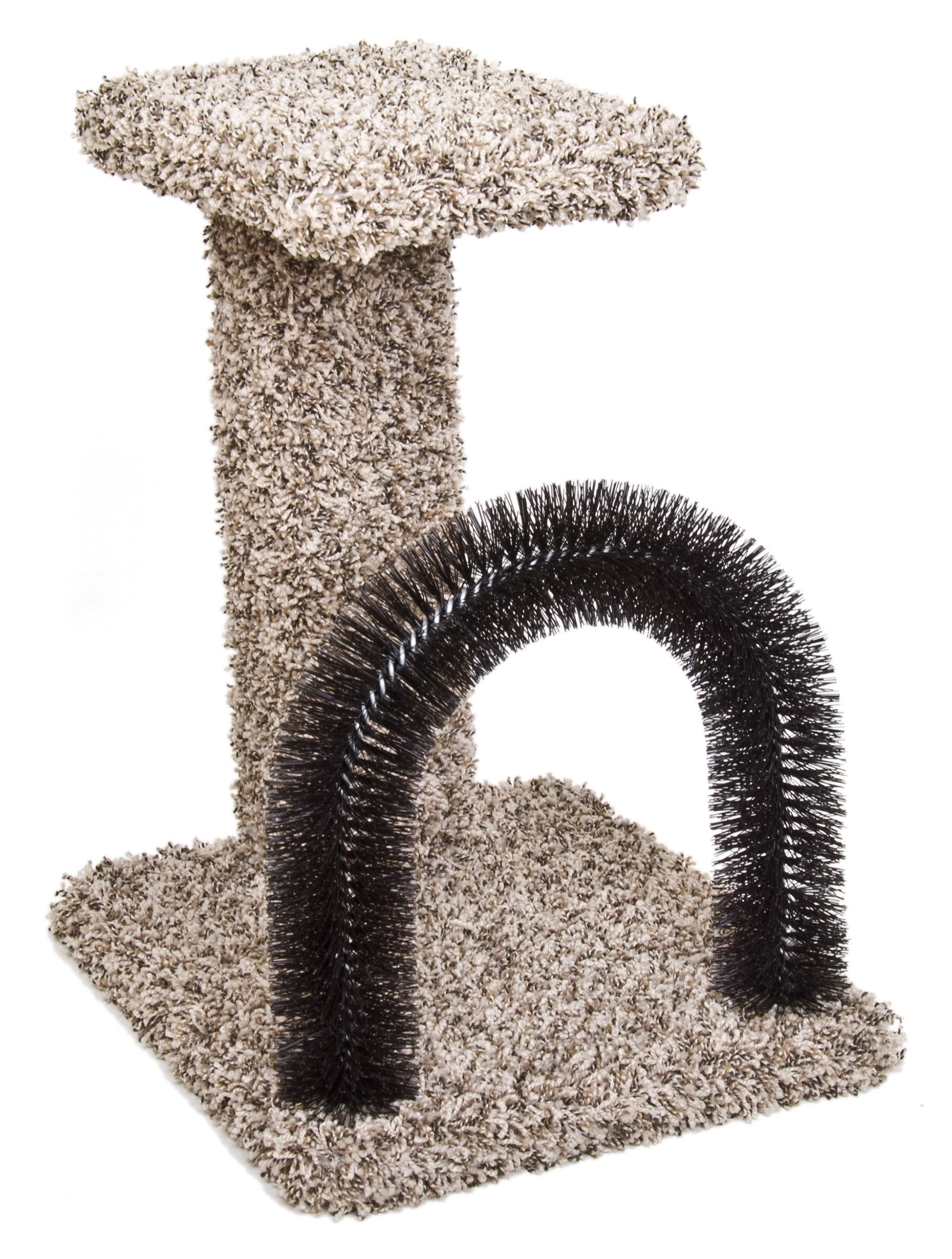 scratching post with perch