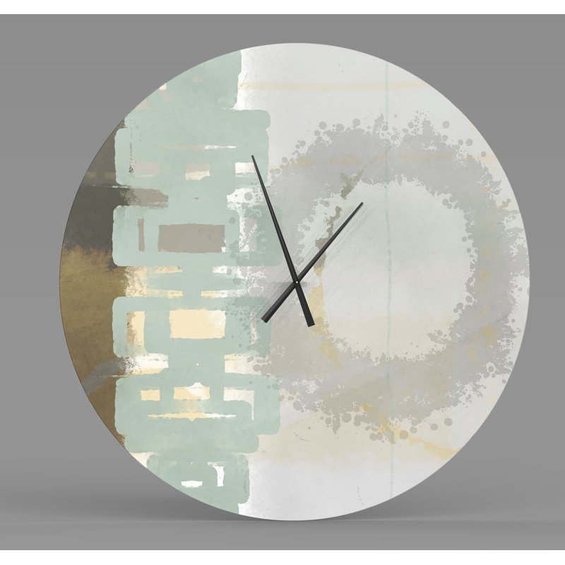 Ebern Designs Guiltless Resounding Abstract Metal Wall Clock Wayfair