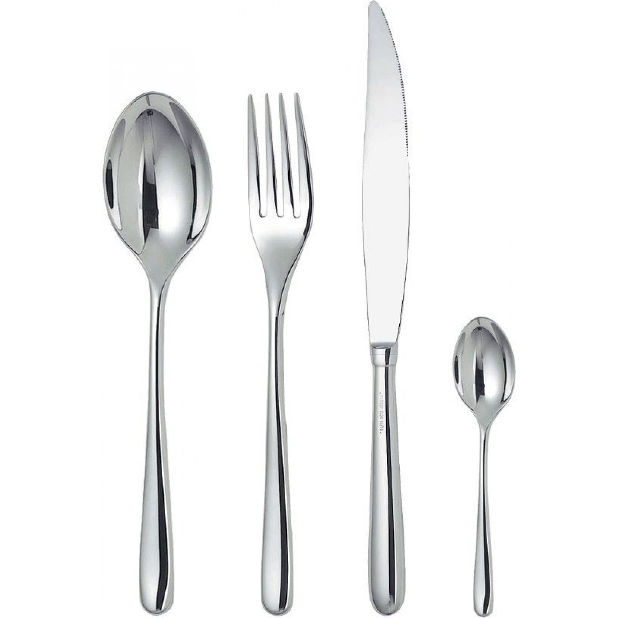 24-Piece Silverware Set Service for 6 Stainless Steel Cutlery Set Flatware Set 