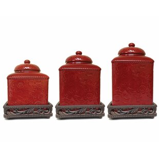 Red Kitchen Canisters Jars Free Shipping Over 35 Wayfair