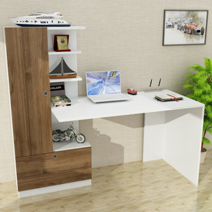 Go to store & view more images Jacque Desk with Hutch by Wrought Studio