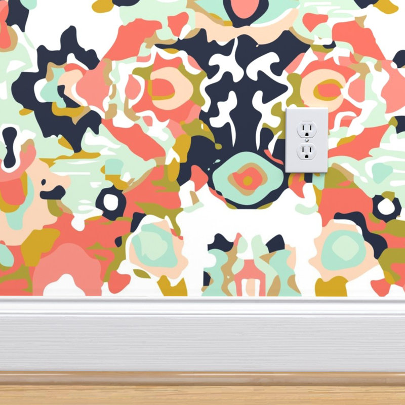 Bungalow Rose Fosston Abstract And Mustard Removable Peel And