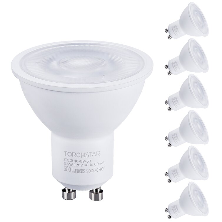 Non-dimmable GU10 LED Spotlight 6 Pack 5W LED Recessed Light Bulb 