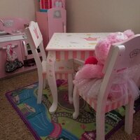 Fantasy Fields Princess & Frog themed Kids Wooden 2 Chairs Set Child Friendly Water-based Paint Table Sold Seperately | Hand Crafted & Hand Painted Details