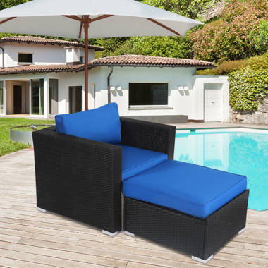 kathryn patio chair with cushions and ottoman