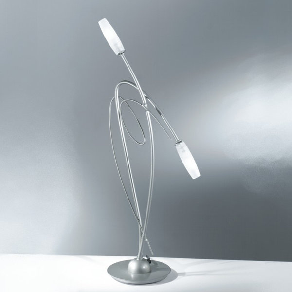table lamp with two light bulbs