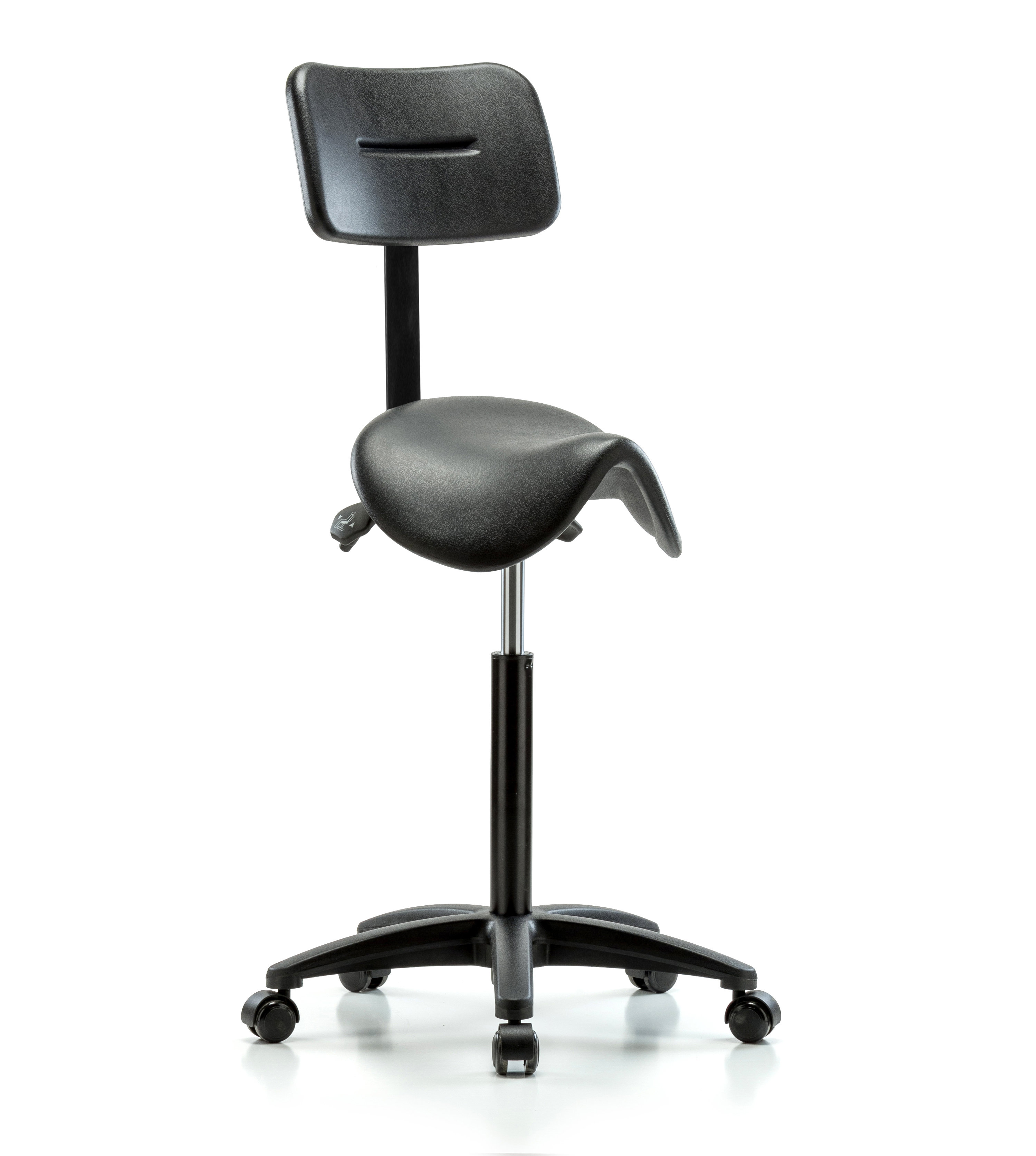 Perch Chairs & Stools Height Adjustable Saddle Stool with Back Wayfair