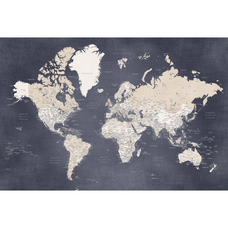 Magnetic World Map Framed Home Magnetics Framed World Magnetic Map In Earth Tones & Reviews | Wayfair