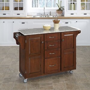 Adelle-a-Cart Kitchen Island with Granite Top