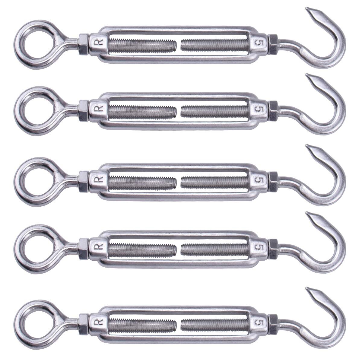 SET 5m wire rope stainless steel strand:7x19 3mm 2 turnbuckles eye-hook M4 many sizes avaliable many sizes avaliable 6 clips