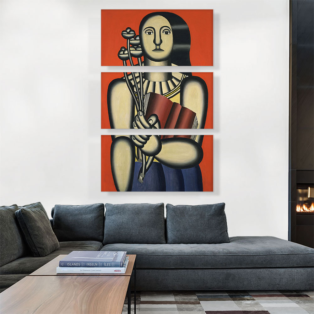 ARTCANVAS Woman With A Book 1923 Canvas Art Print By Fernand Leger