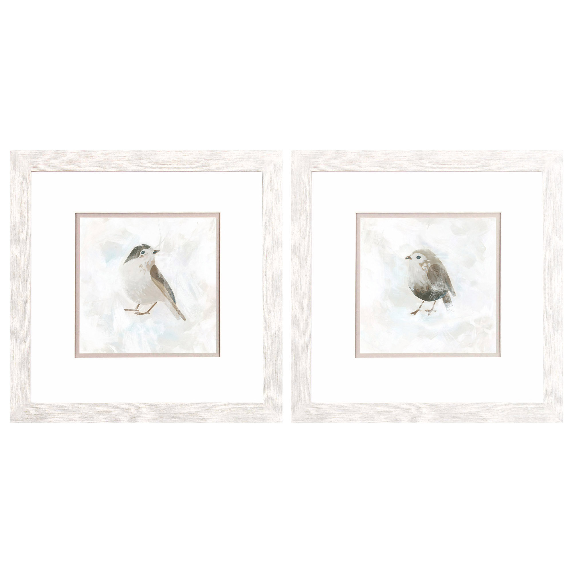 Winston Porter Feathered Fresco 2 Piece Picture Frame Painting Set