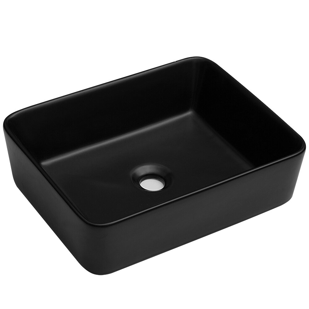 Dimakai Black Rectangular Vessel Bathroom Sink Wayfair