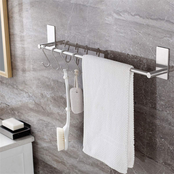New Stainless Steel Strong Self Adhesive Towel Holder Wall Mouted For Bathroom 