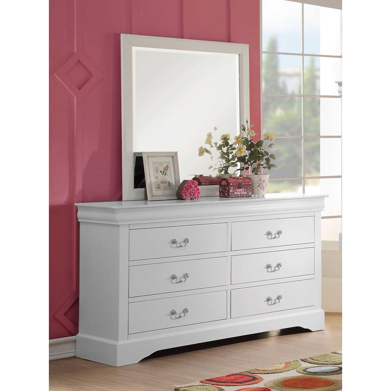 Red Barrel Studio Brodeur 6 Drawer Double Dresser With Mirror Wayfair