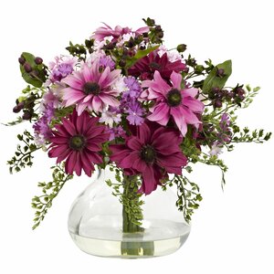 Mixed Daisy Floral Arrangement in Vase