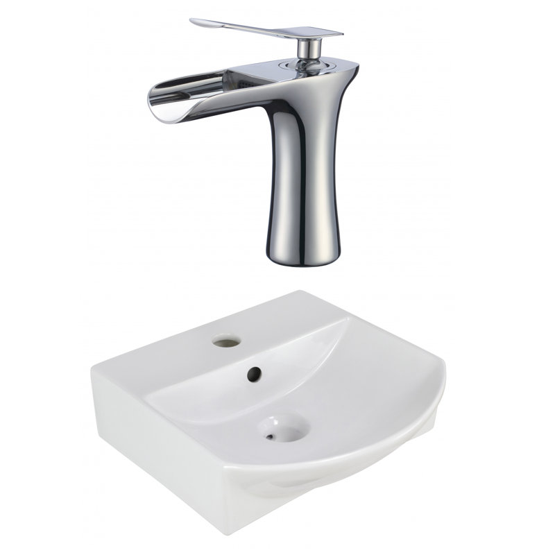 Avanities Ceramic U Shaped Vessel Bathroom Sink With Overflow And Faucet Wayfair